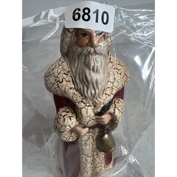 Vintage Old World Santa With Bell Ceramic Handmade - Picture 10 of 10